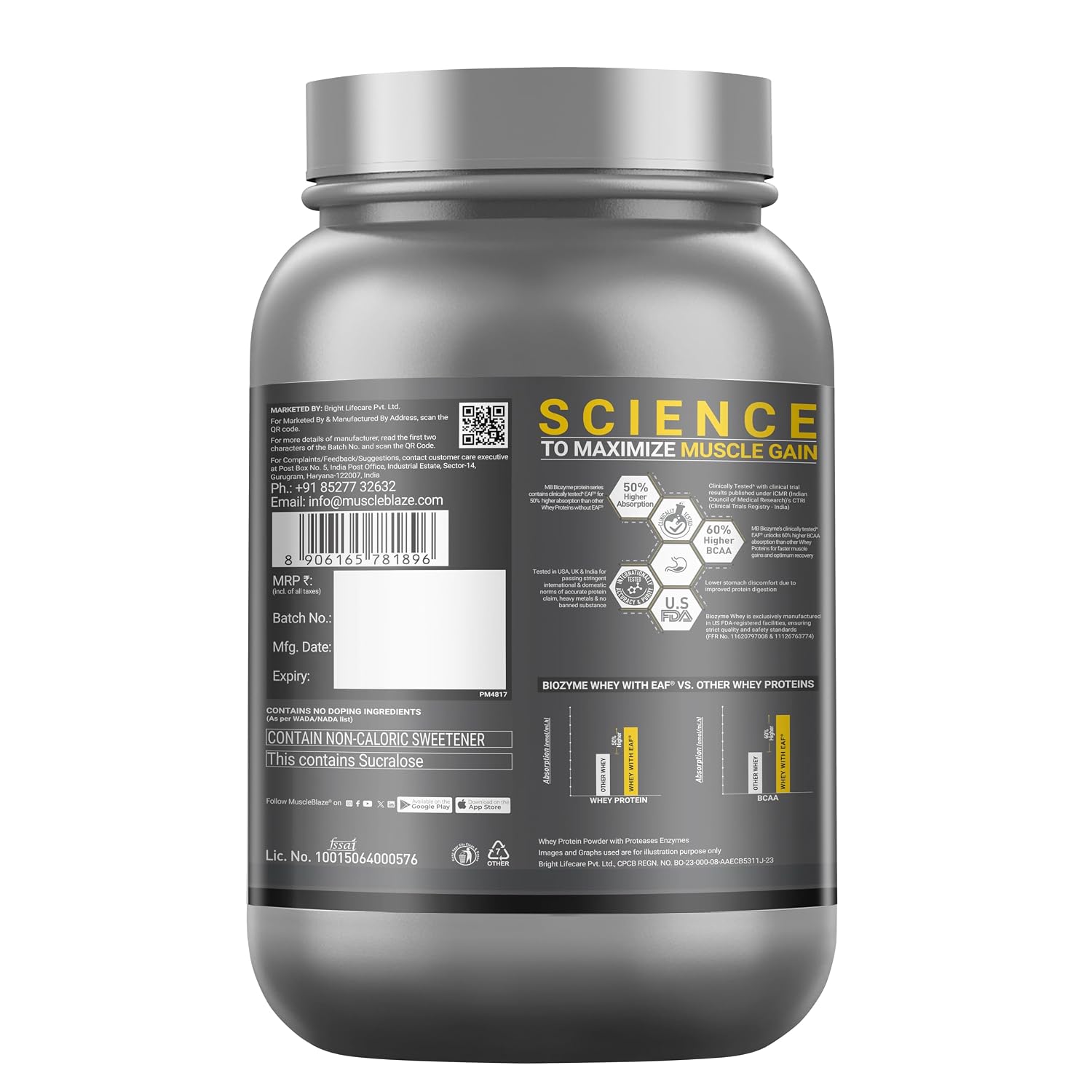 MuscleBlaze Biozyme Perfromance Whey